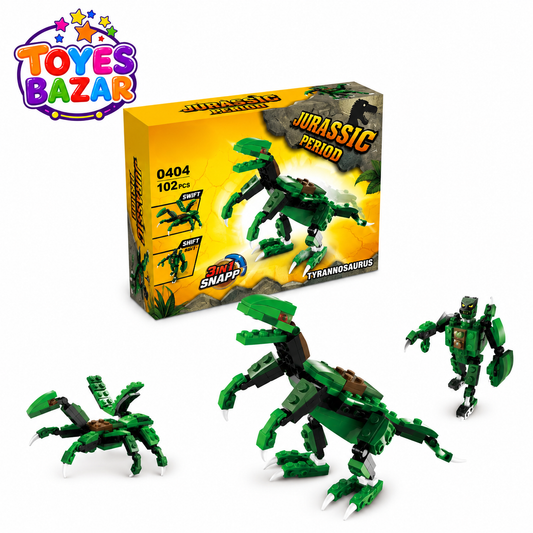 T-Rex Dinosaur Building Blocks Toys Set 3 in 1 Deformation Steam Educational Toy for Kids Fine Motor Skills Gift