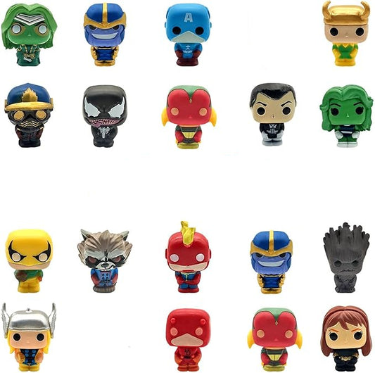 18 PCS Super Hero Action Figures Superheroes Toys for Boys Marvel Legends Ornaments Justice League Set Cake Toppers Happy Birthday Avenger Decorations Party Supplies Gift