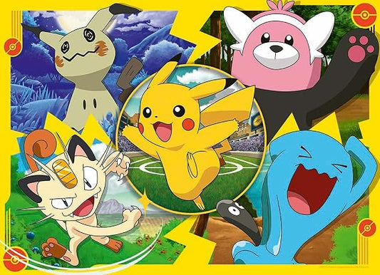 Ravensburger - Pokémon Puzzle, 4x100 Pieces Bumper Pack, Recommended Age 5+ years - Dimensions 36x26cm