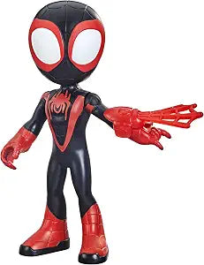 Spidey and His Amazing Friends Supersized Miles Morales: Spider-Man 9-inch Action Figure, Marvel Preschool Super Hero Toy, Kids Ages 3 and Up  by Hasbro