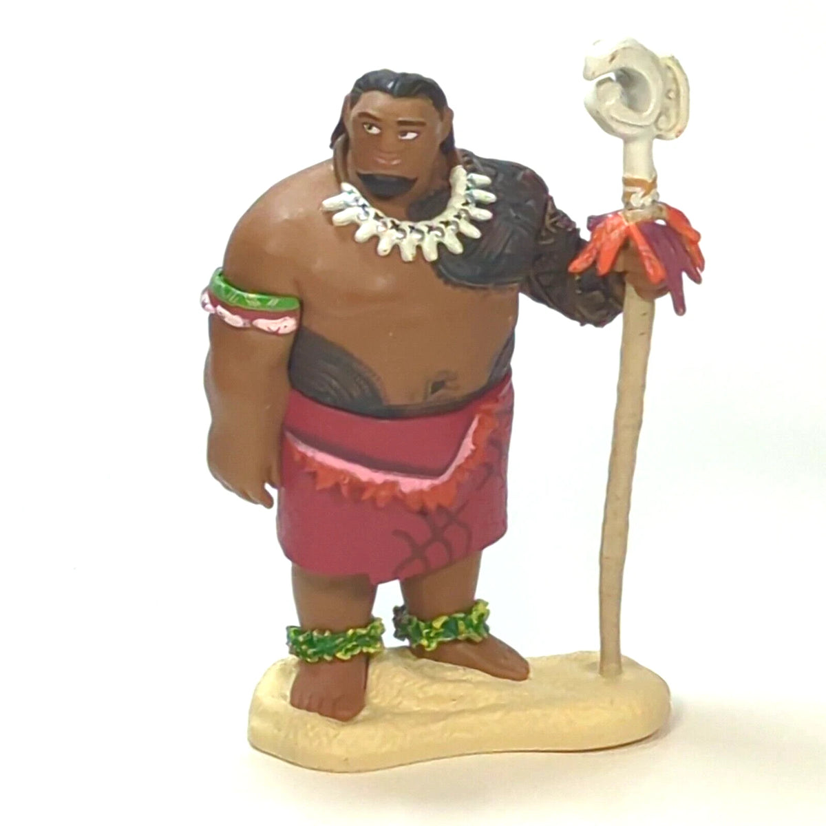 Disney Moana Father Chief Tui PVC Figure Toy Cake Topper Figurine Loose