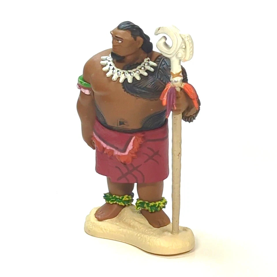 Disney Moana Father Chief Tui PVC Figure Toy Cake Topper Figurine Loose